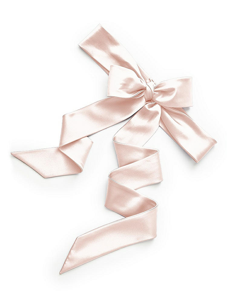 Back View - Blush Matte Satin Flower Girl Sash