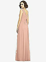 Alt View 5 Thumbnail - Pale Peach Sleeveless Draped Chiffon Maxi Dress with Front Slit