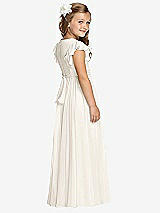 Rear View Thumbnail - Ivory Flower Girl Dress FL4038