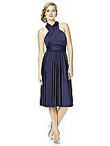 Alt View 3 Thumbnail - Amethyst Twist Wrap Convertible Cocktail Dress