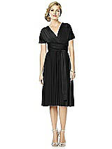 Alt View 1 Thumbnail - Black Twist Wrap Convertible Cocktail Dress