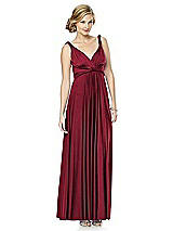 Alt View 3 Thumbnail - Burgundy Twist Wrap Convertible Maxi Dress