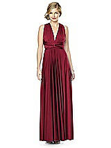 Alt View 5 Thumbnail - Burgundy Twist Wrap Convertible Maxi Dress