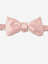 Front View Thumbnail - Rose - PANTONE Rose Quartz Matte Satin Bow Ties by After Six