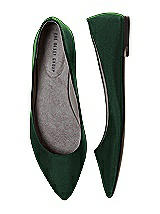 Front View Thumbnail - Hampton Green Chelsea Satin Ballet Wedding Flats