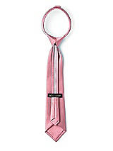 Rear View Thumbnail - Carnation Matte Satin Boy's 14" Zip Necktie by After Six