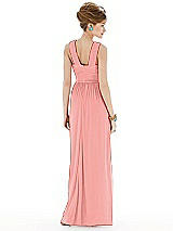 Rear View Thumbnail - Apricot Maxi Chiffon Sleeveless Halter Dress