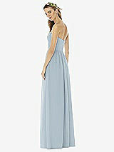 Alt View 2 Thumbnail - Mist Strapless Draped Bodice Maxi Dress with Front Slits