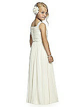 Rear View Thumbnail - Ivory & Ivory Flower Girl Dress FL4048