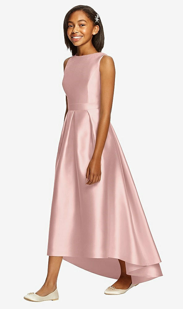 Front View - Rose - PANTONE Rose Quartz Dessy Collection Junior Bridesmaid JR534