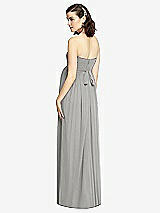 Rear View Thumbnail - Chelsea Gray Draped Bodice Strapless Maternity Dress