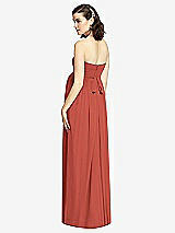 Rear View Thumbnail - Amber Sunset Draped Bodice Strapless Maternity Dress