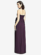 Rear View Thumbnail - Aubergine Draped Bodice Strapless Maternity Dress