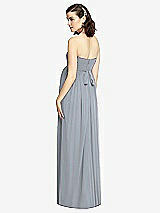 Rear View Thumbnail - Platinum Draped Bodice Strapless Maternity Dress