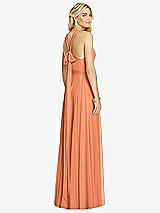 Rear View Thumbnail - Sweet Melon Cross Strap Open-Back Halter Maxi Dress