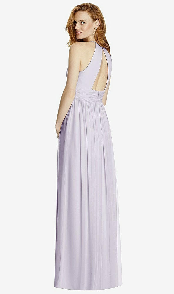 Back View - Moondance Cutout Open-Back Shirred Halter Maxi Dress