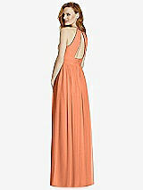 Rear View Thumbnail - Sweet Melon Cutout Open-Back Shirred Halter Maxi Dress