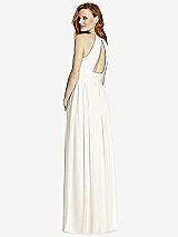 Rear View Thumbnail - Ivory Cutout Open-Back Shirred Halter Maxi Dress