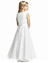 Rear View Thumbnail - Ivory Flower Girl Dress FL4056