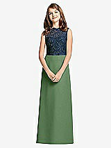 Front View Thumbnail - Vineyard Green & Midnight Navy Dessy Junior Bridesmaid Dress JR540