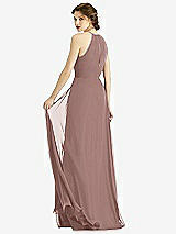 Rear View Thumbnail - Sienna Keyhole Halter Chiffon Maxi Dress