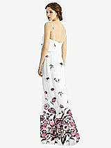 Rear View Thumbnail - London Print V-Neck Blouson Bodice Chiffon Maxi Dress