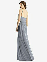 Rear View Thumbnail - Platinum V-Neck Blouson Bodice Chiffon Maxi Dress