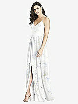 Front View Thumbnail - Bleu Garden Criss Cross Strap Backless Maxi Dress