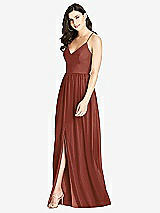 Front View Thumbnail - Auburn Moon Criss Cross Strap Backless Maxi Dress