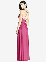 Rear View Thumbnail - Tea Rose Criss Cross Strap Backless Maxi Dress