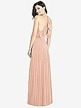 Front View Thumbnail - Pale Peach Ruffled Strap Cutout Wrap Maxi Dress