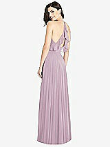 Front View Thumbnail - Suede Rose Ruffled Strap Cutout Wrap Maxi Dress