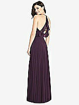 Front View Thumbnail - Aubergine Ruffled Strap Cutout Wrap Maxi Dress