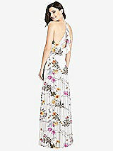 Front View Thumbnail - Butterfly Botanica Ivory Ruffled Strap Cutout Wrap Maxi Dress