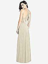 Front View Thumbnail - Champagne Ruffled Strap Cutout Wrap Maxi Dress