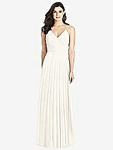 Rear View Thumbnail - Ivory Ruffled Strap Cutout Wrap Maxi Dress