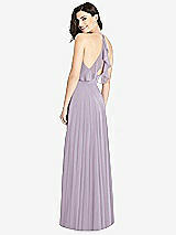 Front View Thumbnail - Lilac Haze Ruffled Strap Cutout Wrap Maxi Dress