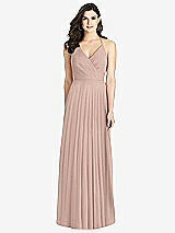 Rear View Thumbnail - Neu Nude Ruffled Strap Cutout Wrap Maxi Dress