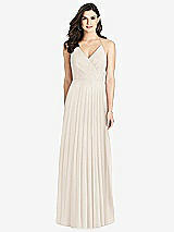 Rear View Thumbnail - Oat Ruffled Strap Cutout Wrap Maxi Dress