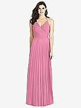 Rear View Thumbnail - Orchid Pink Ruffled Strap Cutout Wrap Maxi Dress