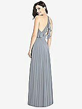 Front View Thumbnail - Platinum Ruffled Strap Cutout Wrap Maxi Dress