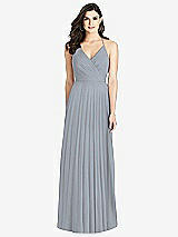 Rear View Thumbnail - Platinum Ruffled Strap Cutout Wrap Maxi Dress