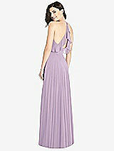 Front View Thumbnail - Pale Purple Ruffled Strap Cutout Wrap Maxi Dress