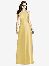 Rear View Thumbnail - Maize Bella Bridesmaids Dress BB115