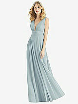 Front View Thumbnail - Morning Sky & Light Nude Bella Bridesmaids Dress BB109