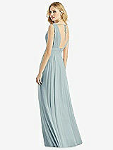 Rear View Thumbnail - Morning Sky & Light Nude Bella Bridesmaids Dress BB109