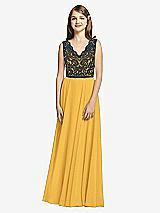 Front View Thumbnail - NYC Yellow & Midnight Navy Dessy Collection Junior Bridesmaid Dress JR542