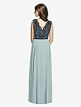 Rear View Thumbnail - Morning Sky & Midnight Navy Dessy Collection Junior Bridesmaid Dress JR542