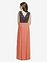 Rear View Thumbnail - Terracotta Copper & Midnight Navy Dessy Collection Junior Bridesmaid Dress JR542