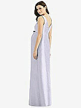 Rear View Thumbnail - Silver Dove Sleeveless Satin Twill Maternity Dress